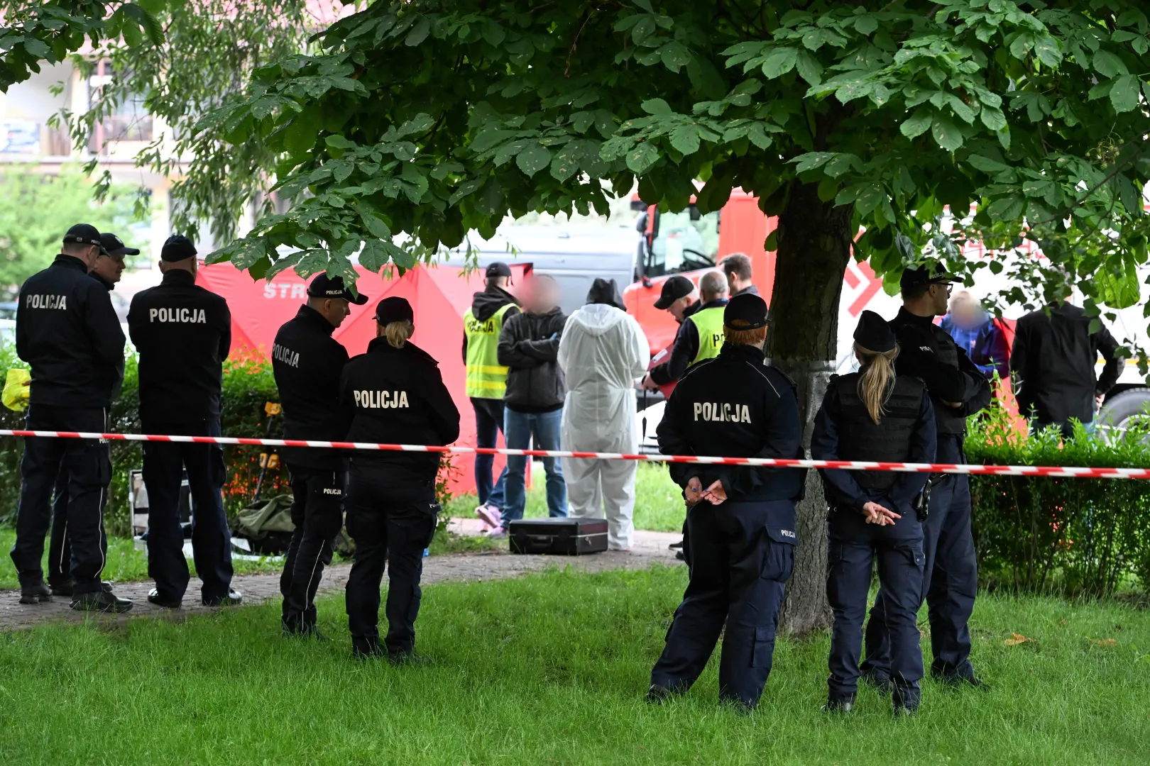 Miejsce strzelaniny przy ulicy Królowej Jadwigi w Białej Podlaskiej. Fot. PAP/Wojtek Jargiło