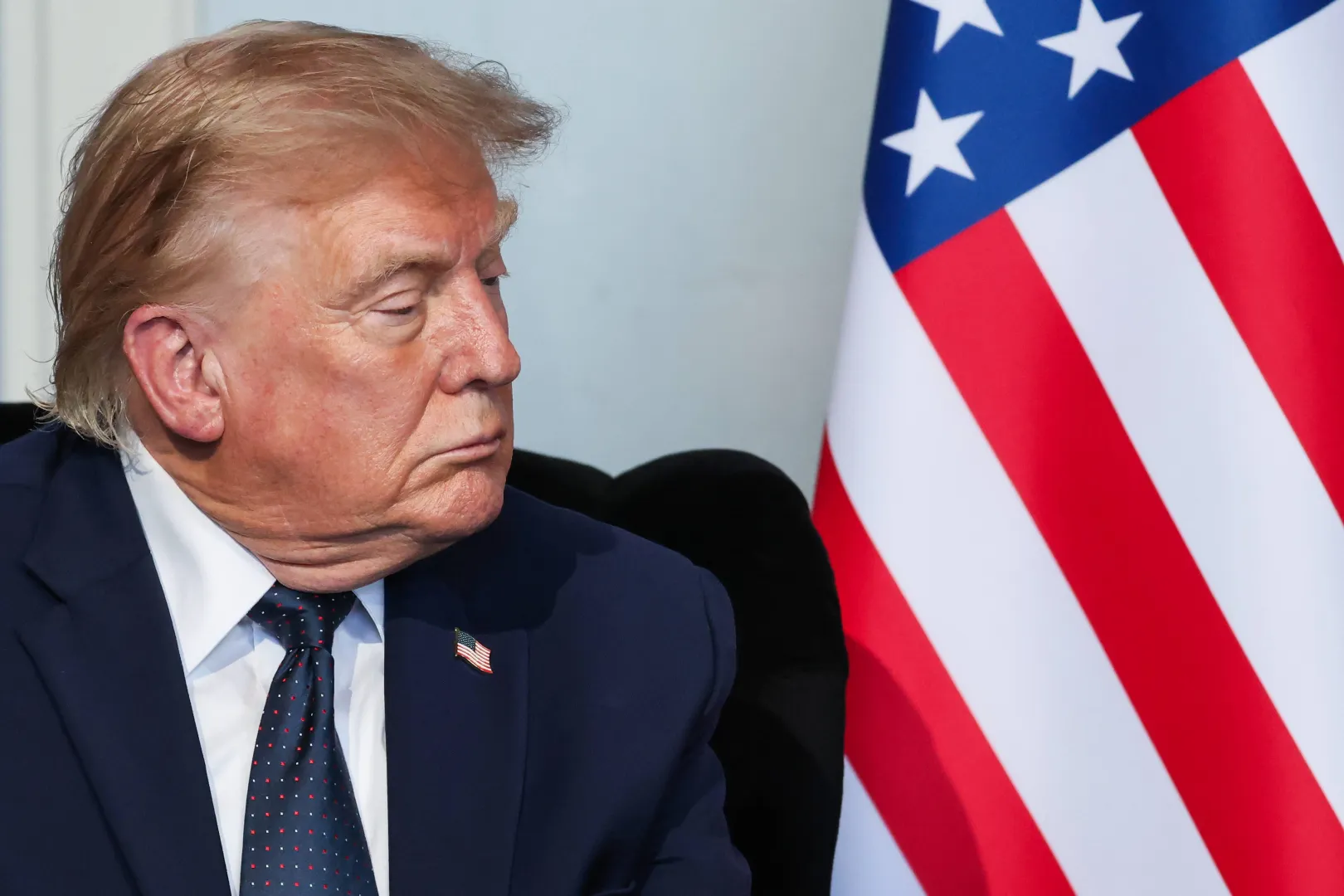 Donald Trump, fot. PAP/EPA/AFP POOL/LUDOVIC MARIN / POOL