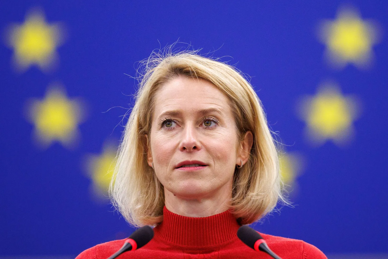 Kaja Kallas Fot. PAP/EPA/OLIVIER MATTHYS