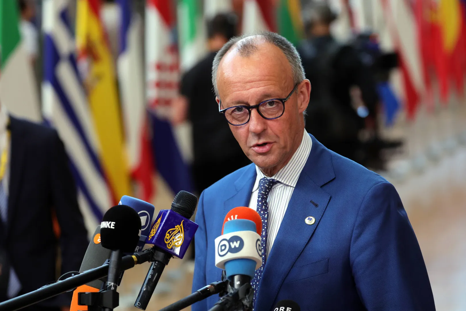 Friedrich Merz. Fot. EPA/OLIVIER MATTHYS