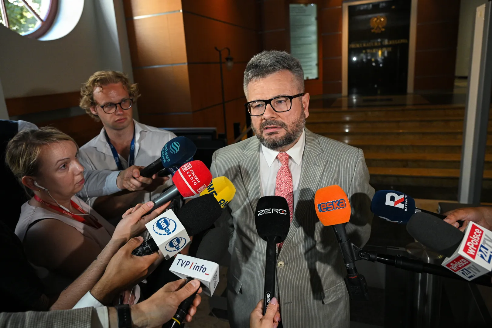 Rzecznik prasowy Prokuratury Okręgowej w Warszawie prokurator Piotr Skiba. Fot. PAP/Marcin Obara