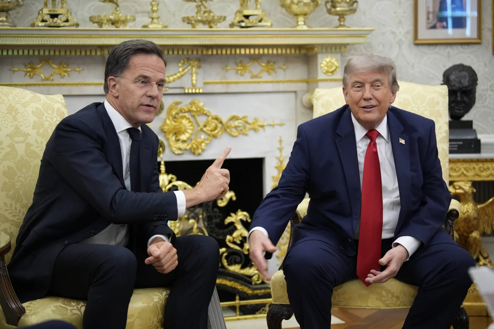 Mark Rutte i Donald Trump Fot. PAP/EPA/YURI GRIPAS / POOL