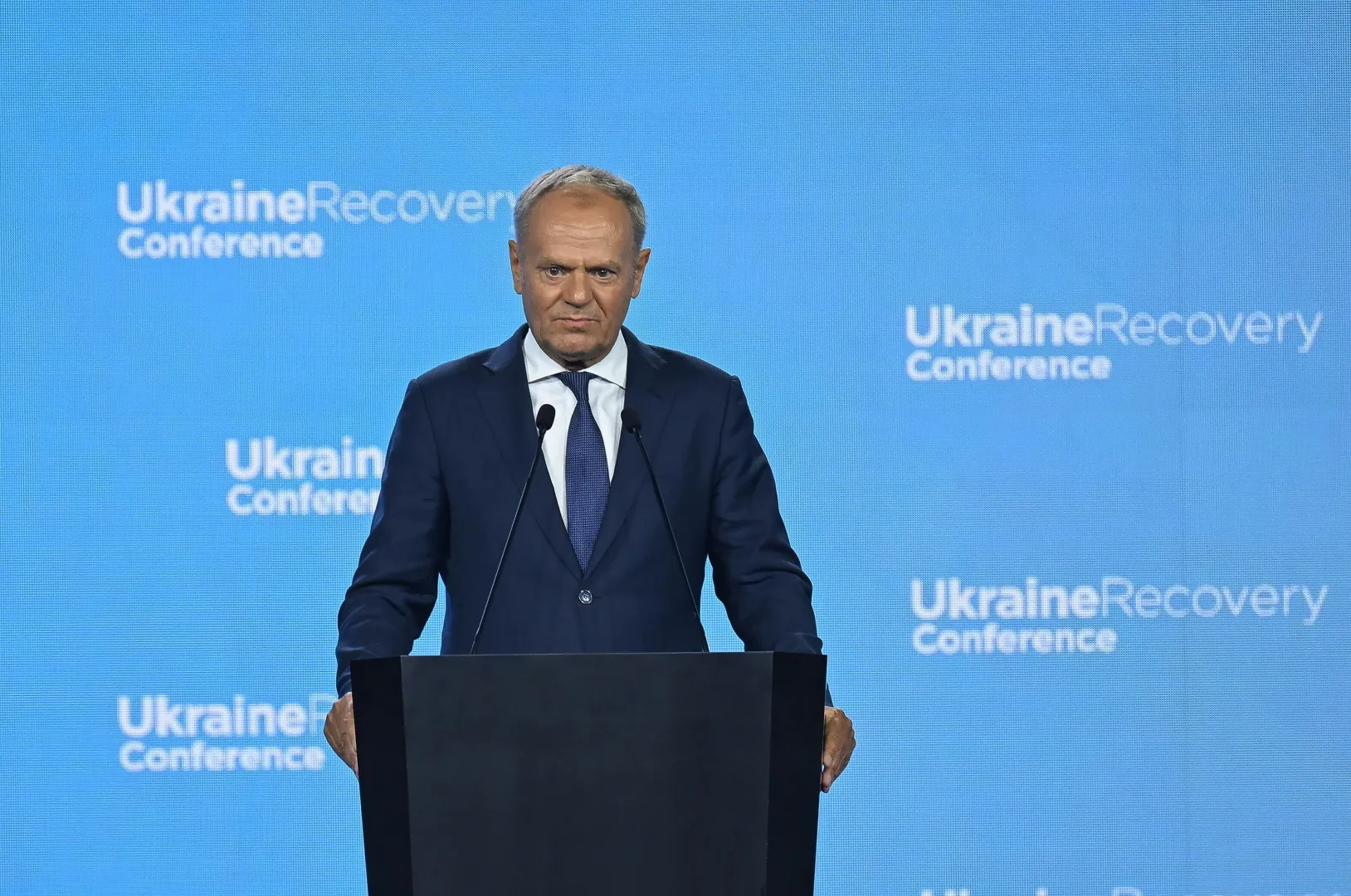 Гданьск. Дональд Туск на конференции по восстановлению Украины. Fot. PAP/Adam Warżawa