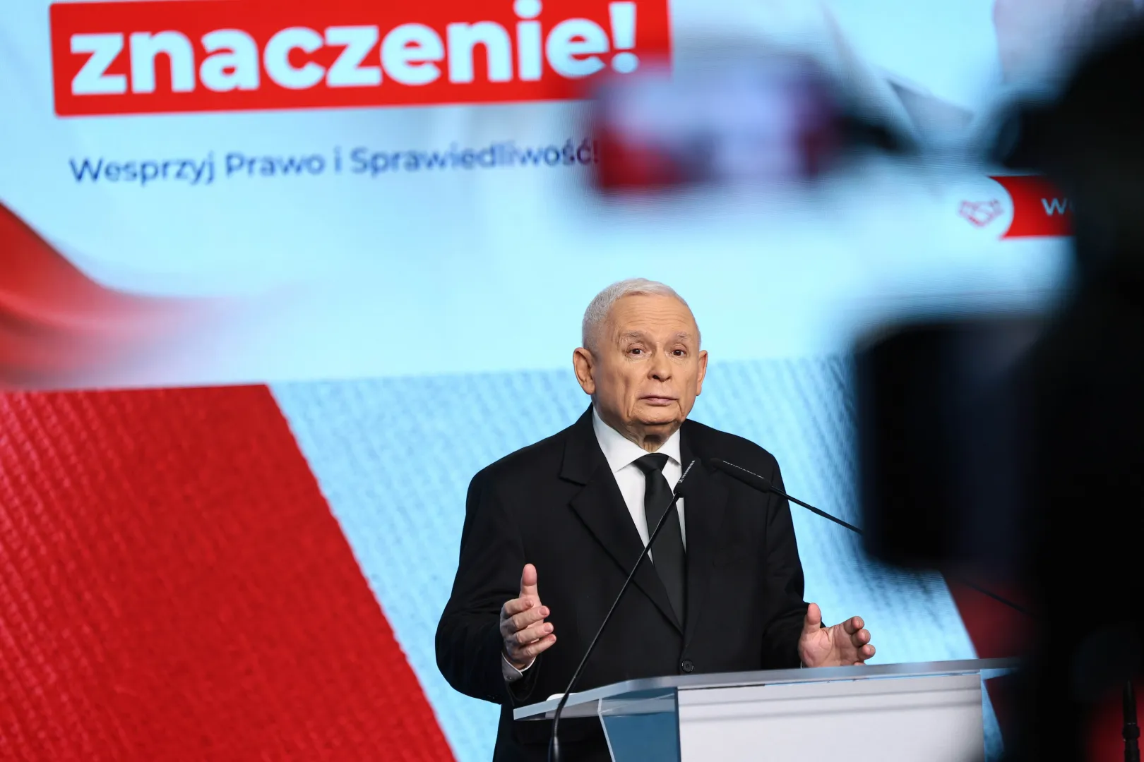 Лидер партии PiS (Право и Cправедливость) Ярослав Качиньский. Fot. PAP/Szymon Pulcyn
