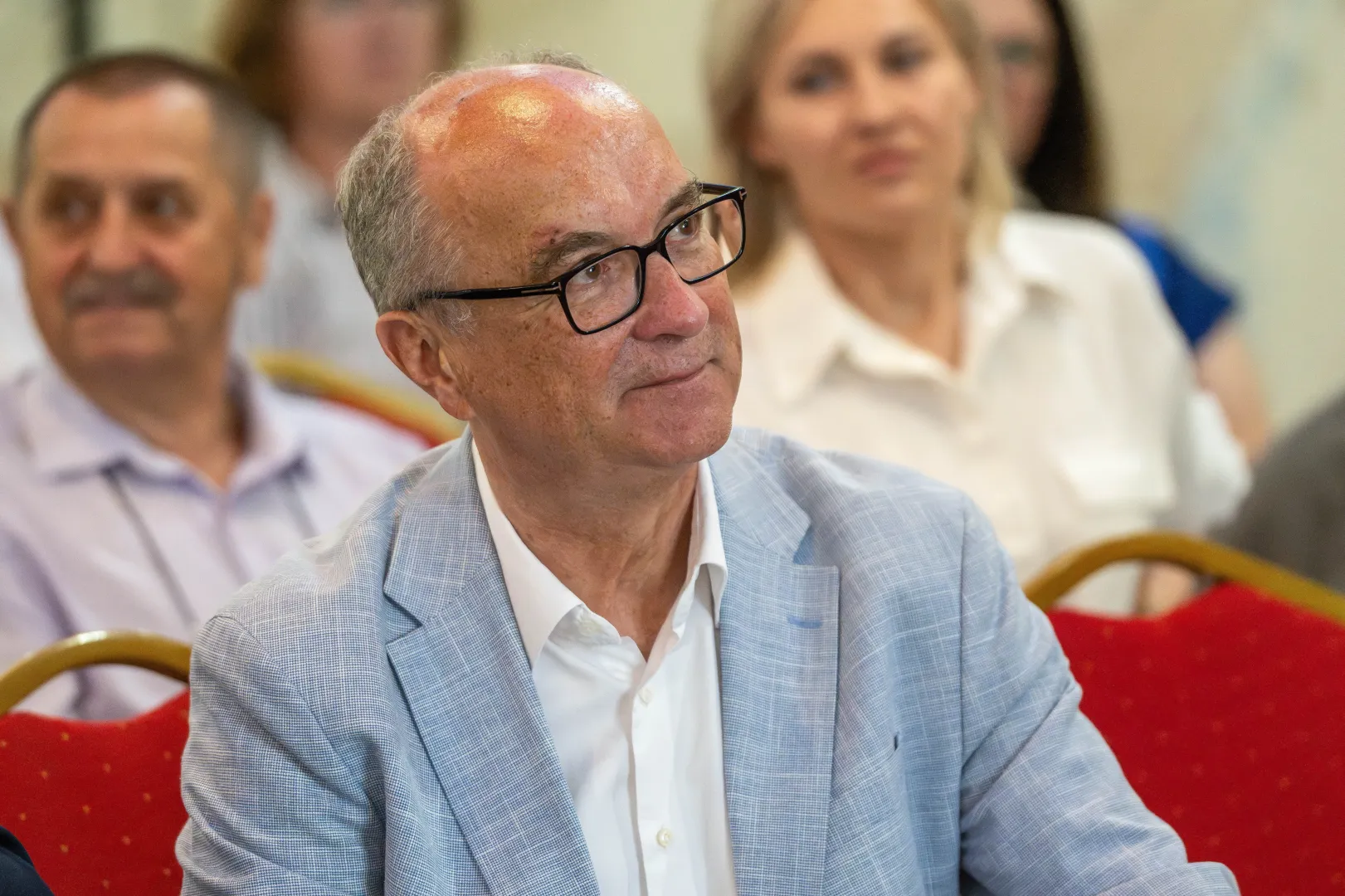 Встреча в Рыках с Влодзимежем Чажастым.  Fot. PAP/Wojciech Szubartowski