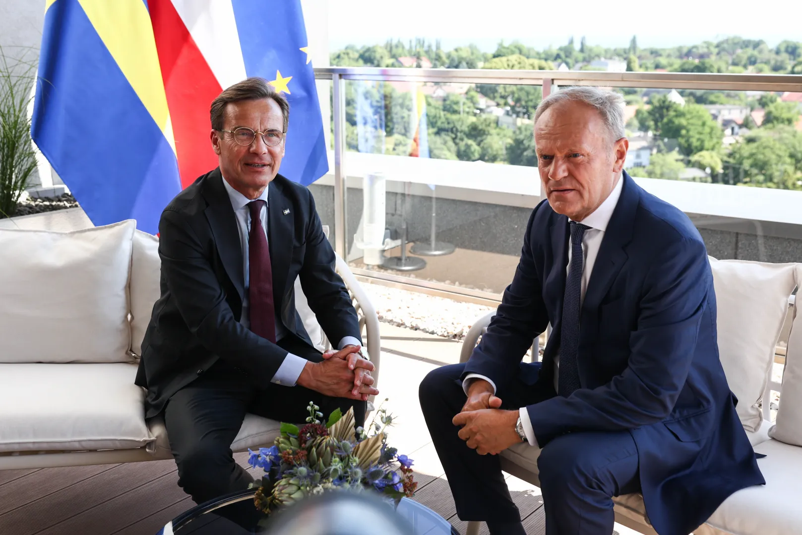 Donald Tusk (R) and Ulf Kristersson (L). Photo: PAP/Piotr Matusewicz