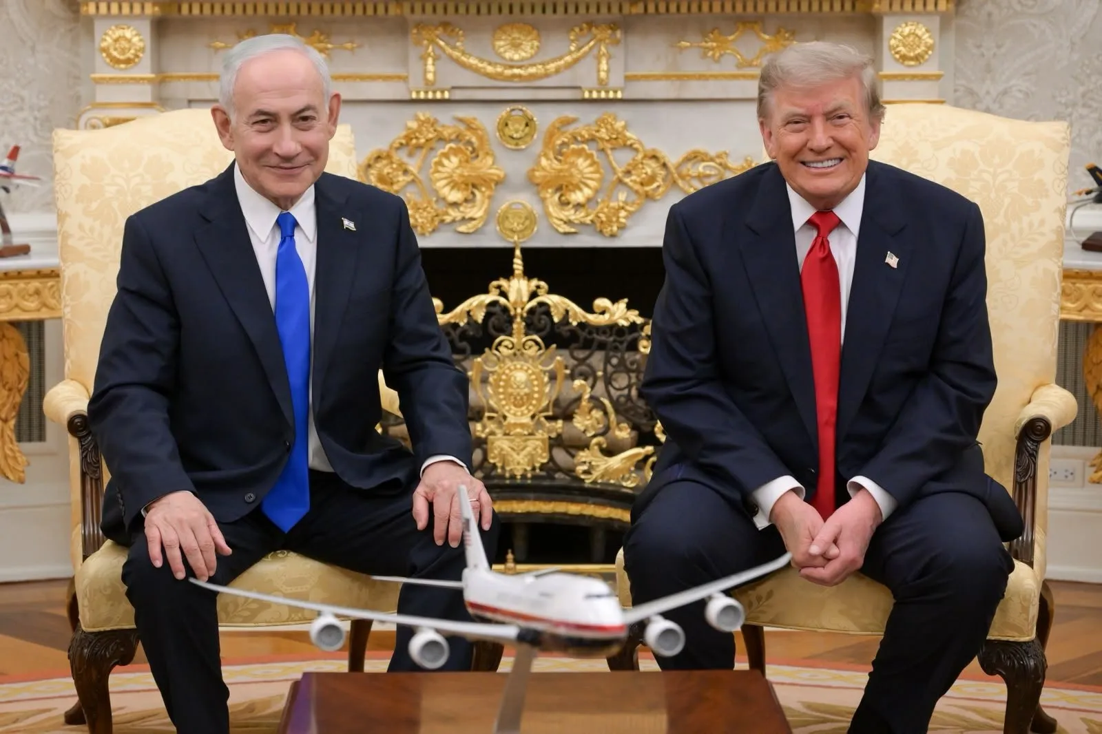 Benjamin Netanjahu i Donald Trump w Białym Domu, fot. X/@netanyahu