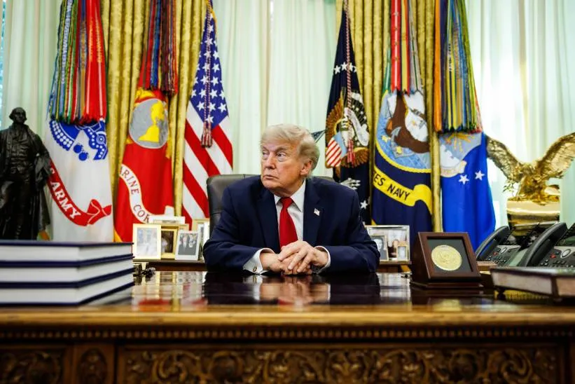 Prezydent USA Donald Trump. Fot. EPA/SAMUEL CORUM / POOL