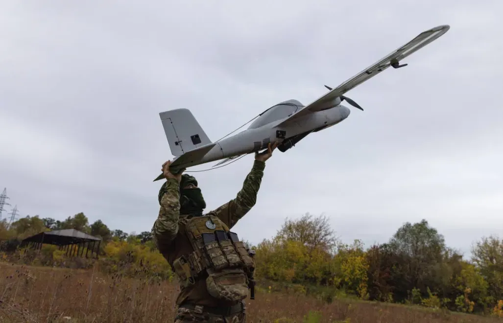 Ukraiński dron. Fot. PAP/	Yevhen Titov