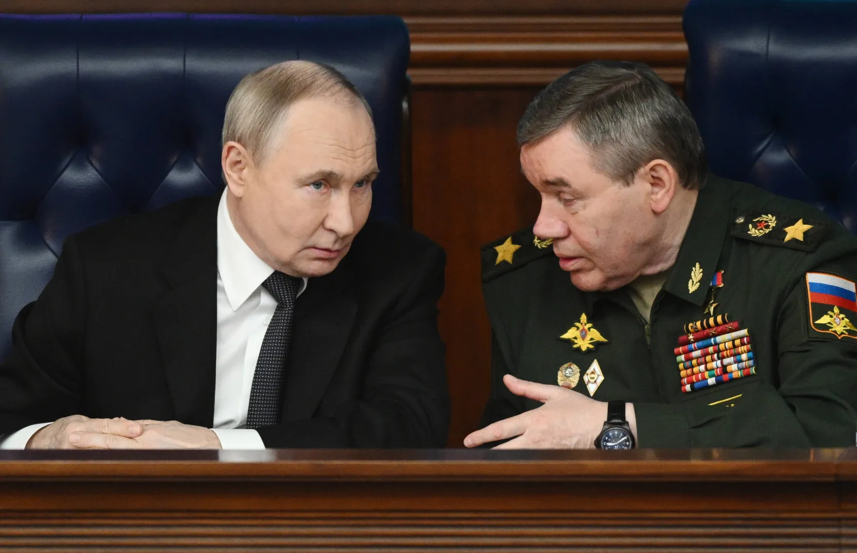 Владімір Путін і Валерій Герасімов. Fot. PAP/EPA/SPUTNIK POOL/KRISTINA KORMILITSYNA/SPUTNIK/KREMLIN POOL/POOL