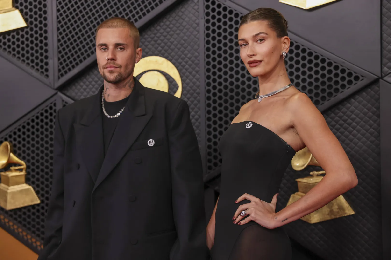 Justin Bieber i jego żona Hailey Bieber. Fot. PAP/EPA/JILL CONNELLY