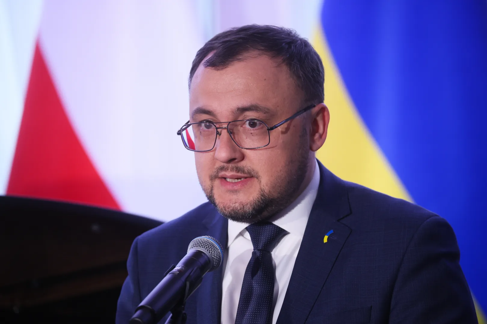 Ambasador Ukrainy w Polsce Wasyl Bodnar. Fot. PAP/Leszek Szymański 