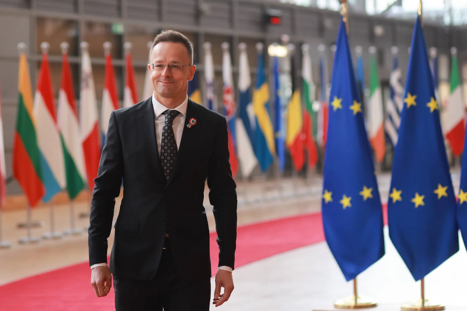 Peter Szijjarto, fot. PAP/EPA/OLIVIER HOSLET
