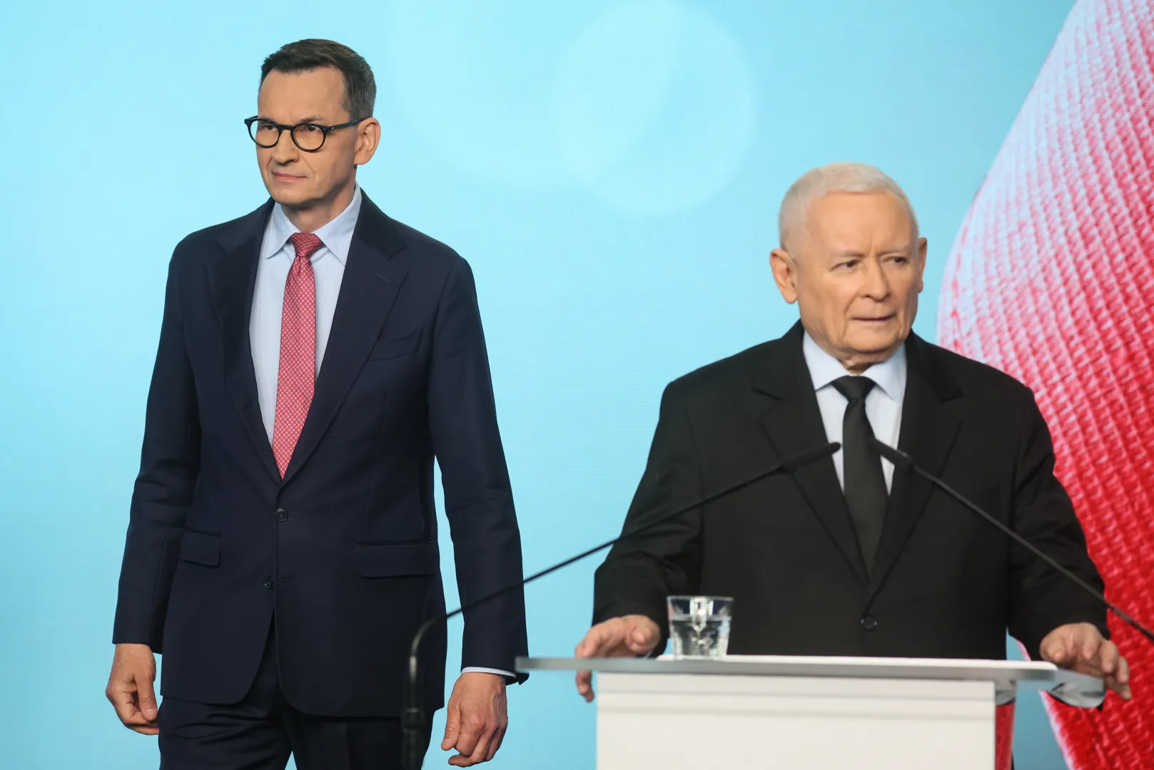 Матеуш Моравецький і Ярослав Качинський. Fot. PAP/Leszek Szymański