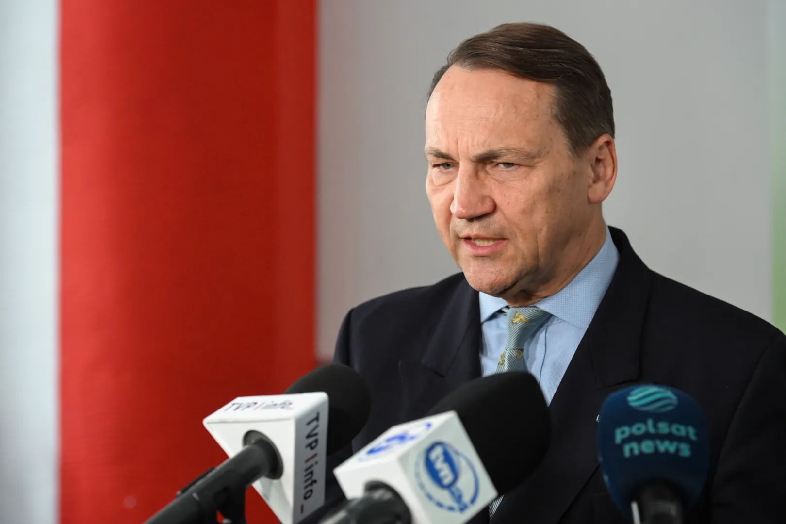 Szef MSZ Radosław Sikorski. Fot. PAP/	Wojtek Jargiło