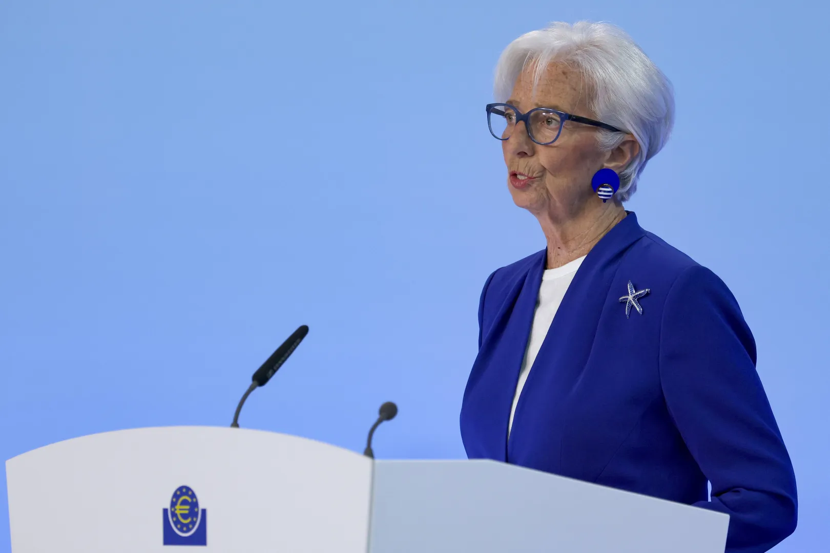 prezeska Europejskiego Banku Centralnego Christine Lagarde. Fot. PAP/EPA/CHRISTOPHER NEUNDORF