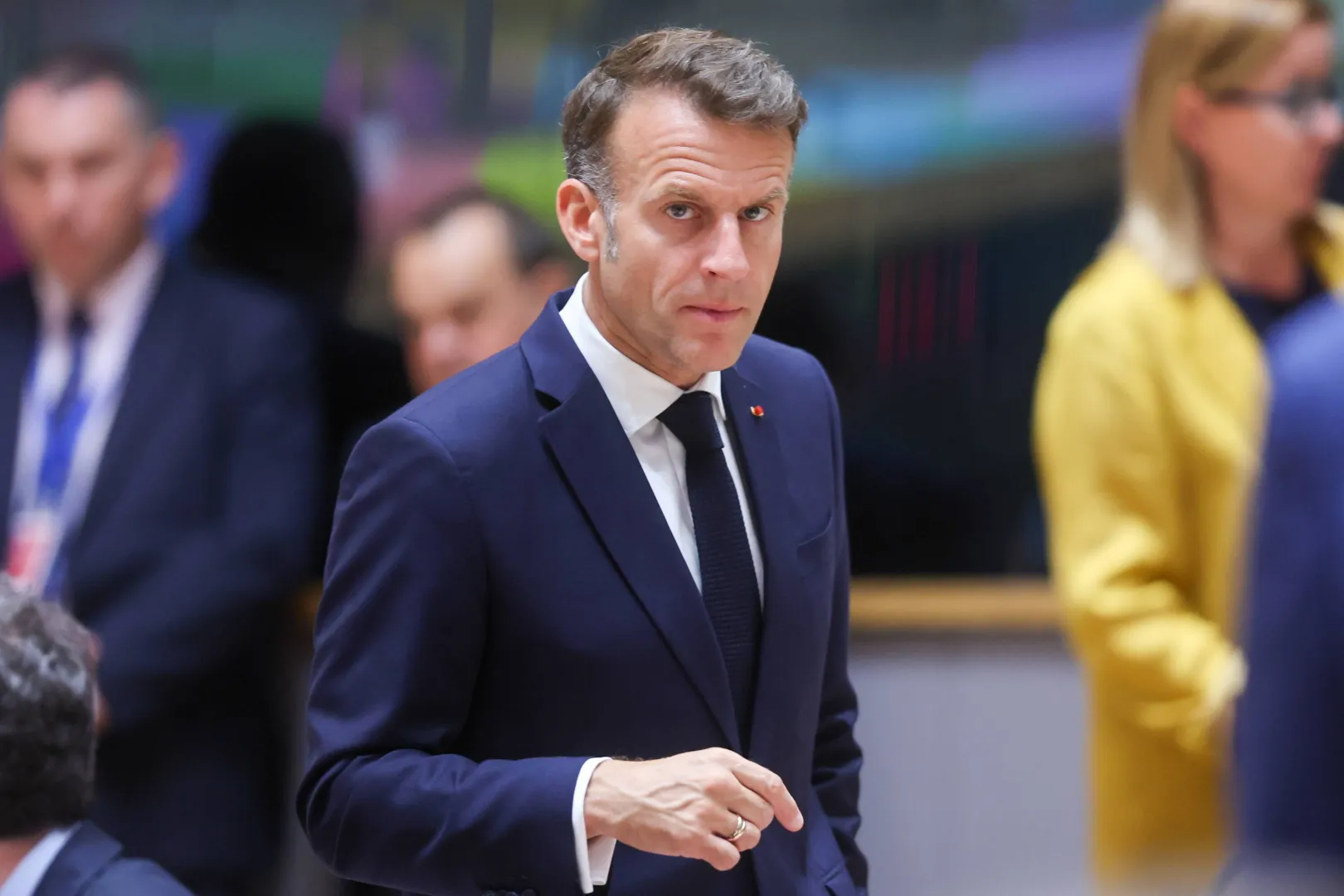 Prezydent Francji Emmanuel Macron. Fot. PAP/EPA/OLIVIER HOSLET
