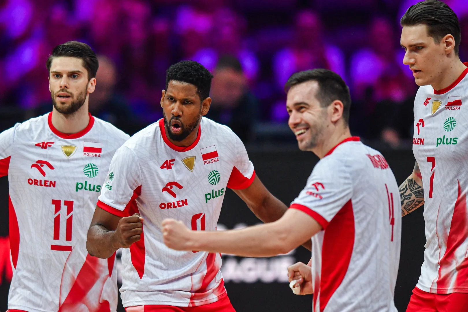 Aleksander Śliwka, Wilfredo Leon, Marcin Komenda, Bartłomiej Lemański. Fot. PAP/ Art Service