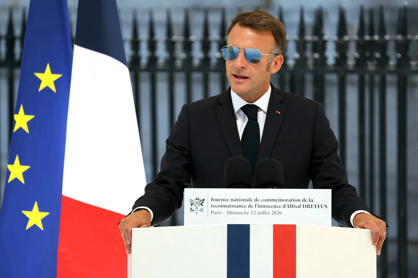 Prezydent Francji Emmanuel Macron. Fot. EPA/THOMAS SAMSON / POOL