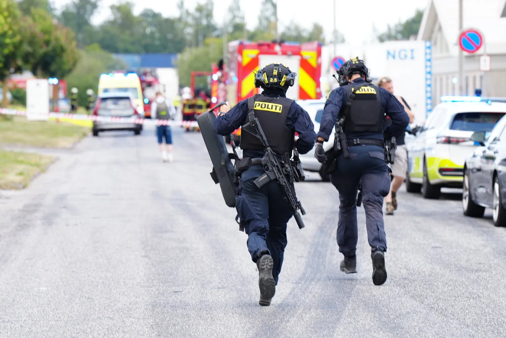 Duńska policja na miejscu strzelaniny, fot. PAP/EPA/RITZAU SCANPIX