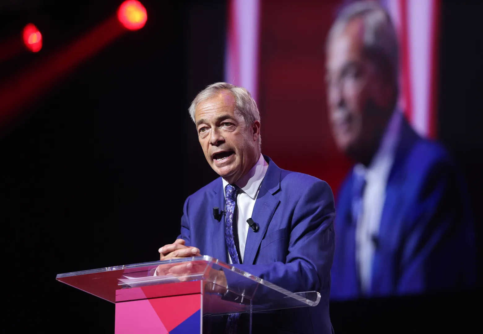 Nigel Farage. Fot. PAP/EPA/ANDY RAIN Dostawca: PAP/EPA.