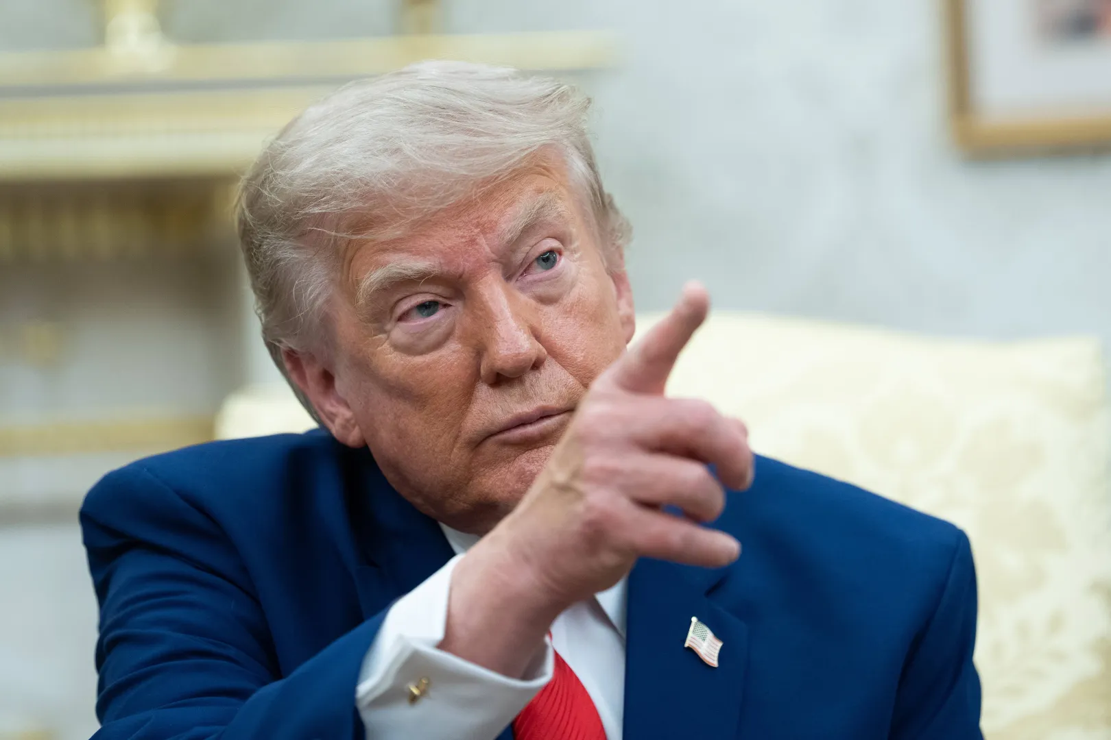 Prezydent USA Donald Trump. Fot. PAP/EPA/AARON SCHWARTZ / POOL