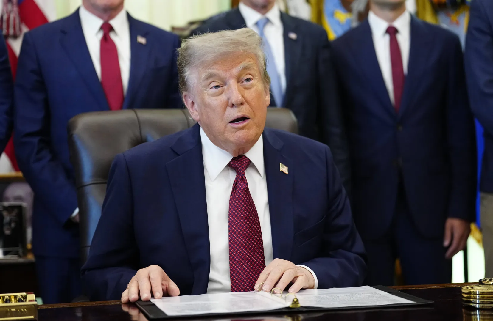 Donald Trump, fot. PAP/EPA/UPI POOL/BONNIE CASH / POOL