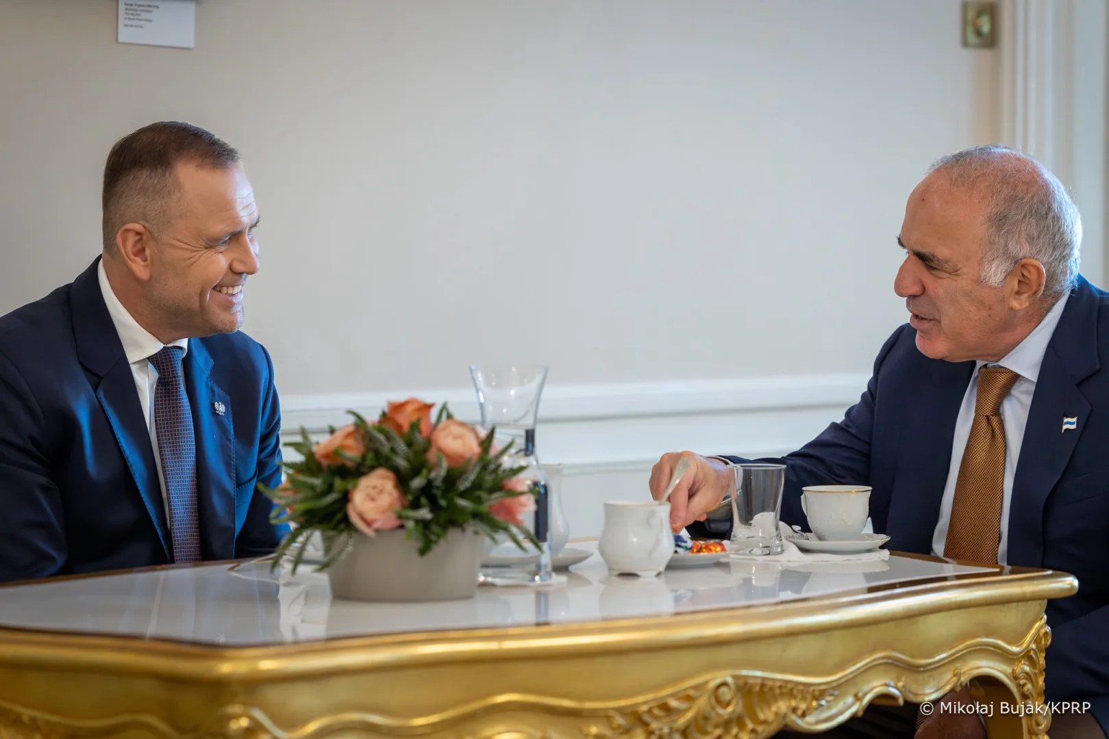 Prezydent RP Karol Nawrocki spotkał się dziś w Pałacu Prezydenckim z Garrim Kasparowem. fot. X/kancelaria Prezydenta