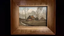 Obraz „Wiejskie chaty pośród drzew” Vincenta van Gogha. Fot. Muzeum Narodowego w Krakowie