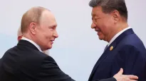 Przywódca Rosji Władimir Putin i przywódca Chin Xi Jinping. Fot. PAP/EPA/ALEXANDER KAZAKOV/SPUTNIK/KREMLIN / POOL