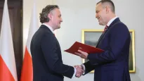 Prezydent RP Karol Nawrocki i nowy szef Biura Bezpieczeństwa Narodowego Bartosz Grodecki. Fot. PAP/Leszek Szymański