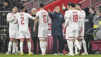 Sabri Lamouchi i piłkarze reprezentacji Tunezji, fot. PAP/EPA/EDUARDO LIMA