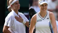 Karolina Muchova; Linda Noskova. Fot. PAP/EPA/NEIL HALL/DANIEL HAMBURY