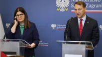 W Warszawie odbyło się spotkanie szefów dyplomacji Polski i Palestyny. Fot. PAP/	Albert Zawada