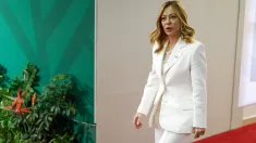 Premier Włoch Giorgia Meloni. Fot. PAP/EPA/	MARCO LONGARI / POOL