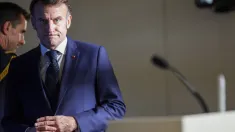 Prezydent Francji Emmanuel Macron. Fot. PAP/EPA/OLIVIER MATTHYS