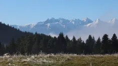 Poranne mgły w miejscowości Kluszkowce. Zdj. Ilustracyjne. Fot. PAP/Grzegorz Momot