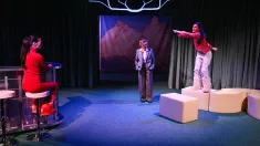 Próba medialna spektaklu "Mężczyźni objaśniają mi świat" Rebekki Solnit w reżyserii Klaudii Gębskiej na Scenie Studio Teatru Narodowego w Warszawie	Fot. PAP/Radek Pietruszka