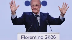 Prezes Realu Madryt Florentino Perez. Fot. PAP/EPA/SERGIO PEREZ