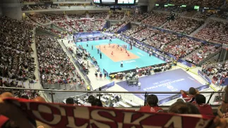 Gdańsk, 06.07.2011.  Hala Ergo Arena wypełniona kibicami reprezetacji Polski podczas meczu z Bułgarią  w grupie E finałowej rundy Ligi Światowej w siatkówce mężczyzn, 6 bm. w Gdańsku.(aw/jkm)
PAP/Adam Warżawa PAP © 2011 / Adam Warżawa