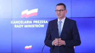Polish PM Mateusz Morawiecki. Photo. PAP/Wojciech Olkuśnik