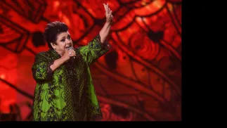 Ewa Bem podczas Festiwalu Top of the Top 2021, fot. PAP/Marcin Gadomski