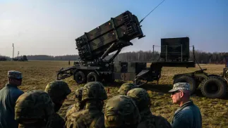 Pokaz sprzętu oraz uzbrojenia baterii Patriot. Fot. PAP/Jakub Kamiński