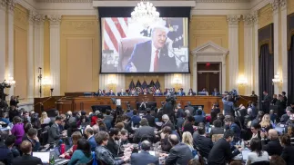 To pierwszy przypadek, kiedy komisja Kongresu domaga się postawienia zarzutów wobec byłego prezydenta. Fot. PAP/ EPA/JIM LO SCALZO / POOL