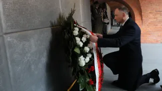 Prezydent Andrzej Duda uczcił ofiary zbrodni katyńskiej. Fot. PAP/Paweł Supernak