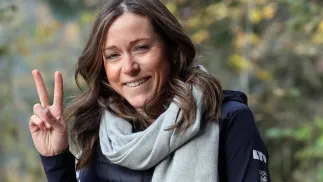 Anna Tybor pozuje do zdjęcia w Zakopanem, fot. PAP/Grzegorz Momot