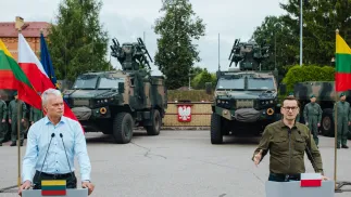 Spotkanie premiera Mateusza Morawieckiego z  prezydentem Litwy Gitanasem Nausedą Fot. Twitter/Kancelaria Premiera