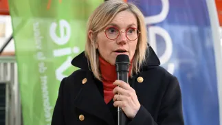 Francuska minister ds. transformacji energetycznej Agnes Pannier-Runacher. Fot. PAP/EPA/CAROLINE BLUMBERG