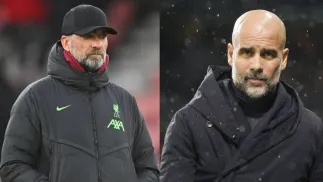 Juergen Klopp, Josep Guardiola Fot. PAP/EPA/ISABEL INFANTES/PETER KLAUNZER 