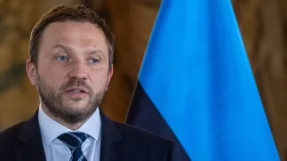 Minister spraw zagranicznych Estonii Margus Tsahkna. Fot. PAP/EPA/MARTIN DIVISEK